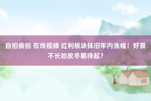 自拍偷拍 在线视频 红利板块抹旧年内涨幅！好景不长如故冬眠待起？