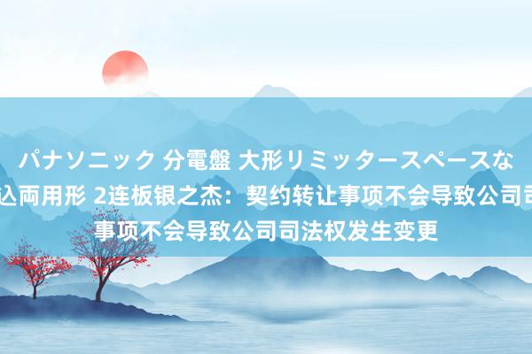 パナソニック 分電盤 大形リミッタースペースなし 露出・半埋込両用形 2连板银之杰：契约转让事项不会导致公司司法权发生变更