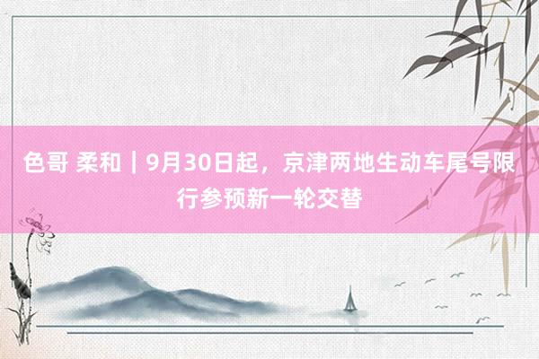 色哥 柔和｜9月30日起，京津两地生动车尾号限行参预新一轮交替