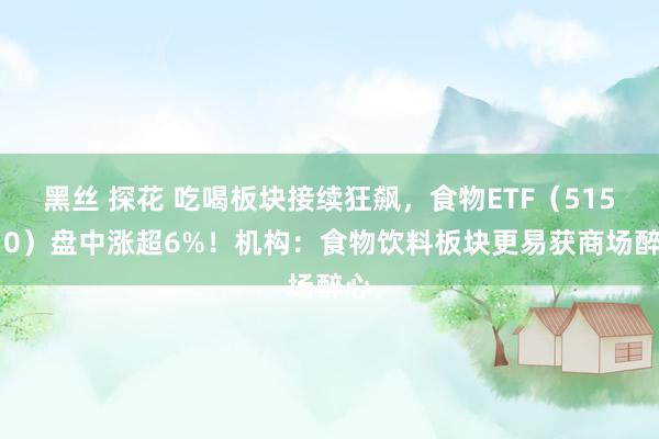 黑丝 探花 吃喝板块接续狂飙，食物ETF（515710）盘中涨超6%！机构：食物饮料板块更易获商场醉心