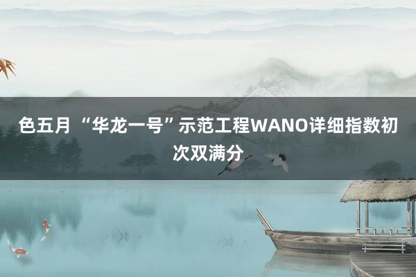 色五月 “华龙一号”示范工程WANO详细指数初次双满分
