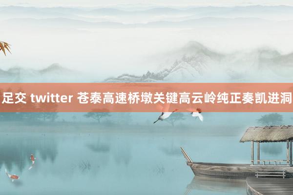 足交 twitter 苍泰高速桥墩关键高云岭纯正奏凯进洞