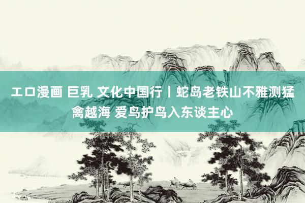 エロ漫画 巨乳 文化中国行丨蛇岛老铁山不雅测猛禽越海 爱鸟护鸟入东谈主心