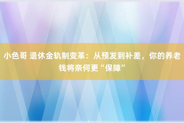 小色哥 退休金轨制变革：从预发到补差，你的养老钱将奈何更“保障”
