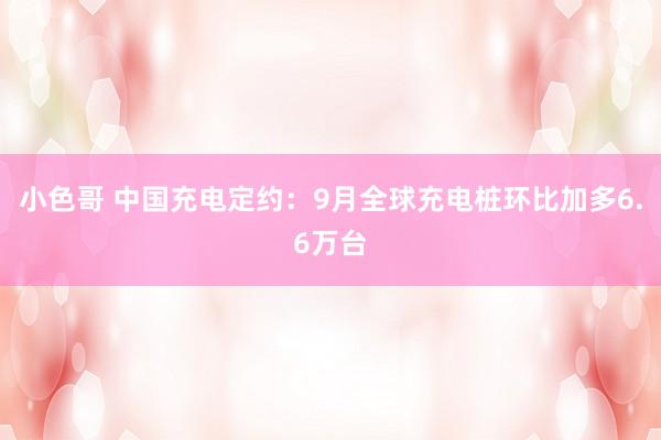 小色哥 中国充电定约：9月全球充电桩环比加多6.6万台