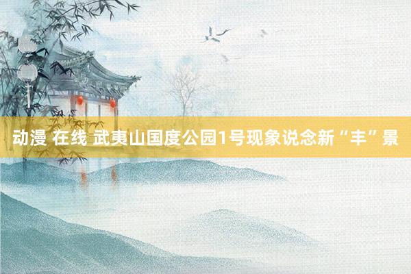 动漫 在线 武夷山国度公园1号现象说念新“丰”景