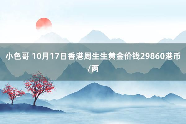 小色哥 10月17日香港周生生黄金价钱29860港币/两