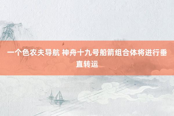 一个色农夫导航 神舟十九号船箭组合体将进行垂直转运