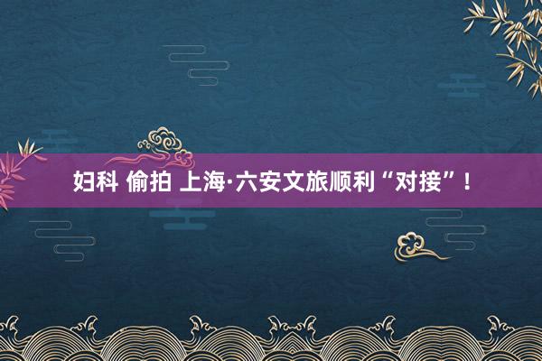 妇科 偷拍 上海·六安文旅顺利“对接”！