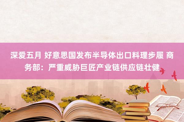 深爱五月 好意思国发布半导体出口料理步履 商务部：严重威胁巨匠产业链供应链壮健