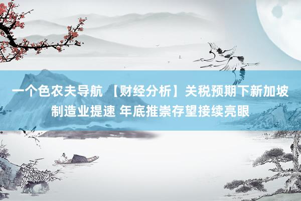 一个色农夫导航 【财经分析】关税预期下新加坡制造业提速 年底推崇存望接续亮眼