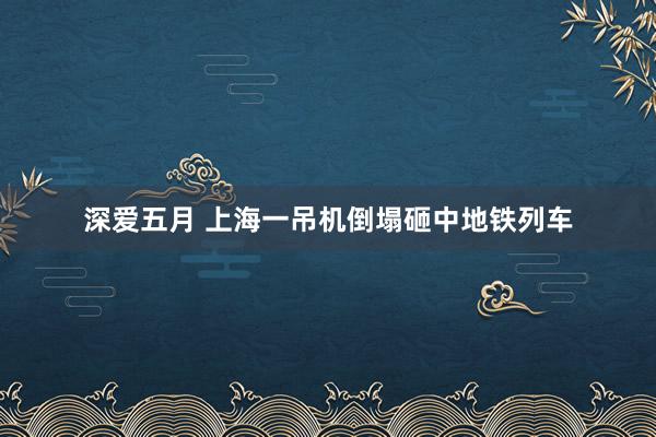 深爱五月 上海一吊机倒塌砸中地铁列车