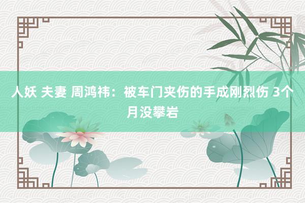 人妖 夫妻 周鸿祎：被车门夹伤的手成刚烈伤 3个月没攀岩