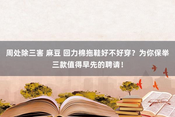 周处除三害 麻豆 回力棉拖鞋好不好穿？为你保举三款值得早先的聘请！