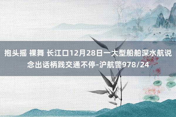 抱头摇 裸舞 长江口12月28日一大型船舶深水航说念出话柄践交通不停-沪航警978/24
