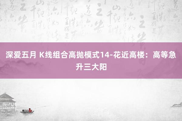 深爱五月 K线组合高抛模式14-花近高楼：高等急升三大阳