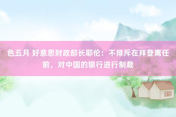 色五月 好意思财政部长耶伦：不排斥在拜登离任前，对中国的银行进行制裁