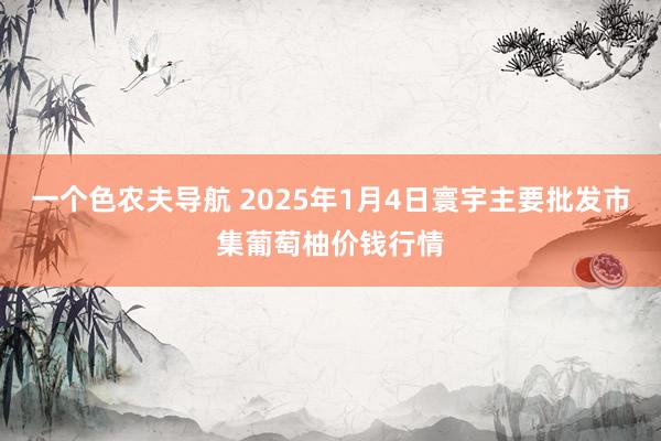 一个色农夫导航 2025年1月4日寰宇主要批发市集葡萄柚价钱行情