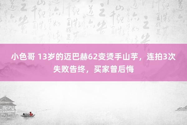 小色哥 13岁的迈巴赫62变烫手山芋，连拍3次失败告终，买家曾后悔