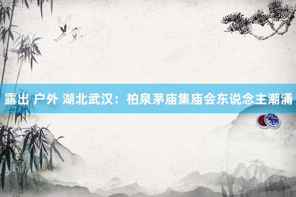 露出 户外 湖北武汉：柏泉茅庙集庙会东说念主潮涌