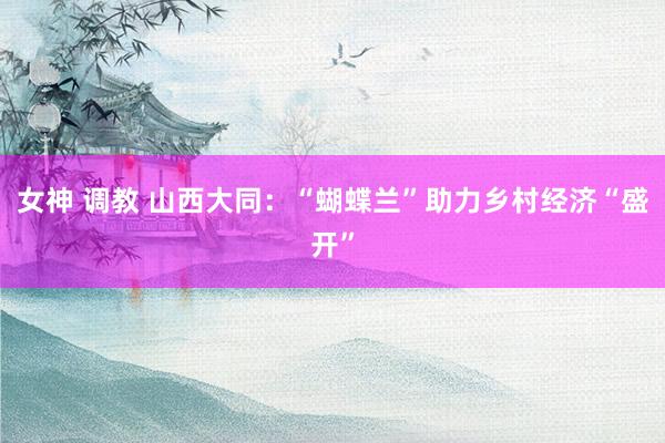 女神 调教 山西大同：“蝴蝶兰”助力乡村经济“盛开”