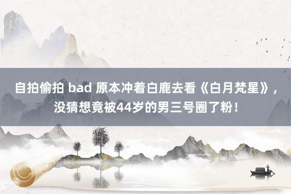 自拍偷拍 bad 原本冲着白鹿去看《白月梵星》，没猜想竟被44岁的男三号圈了粉！