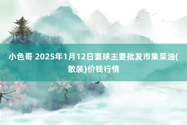 小色哥 2025年1月12日寰球主要批发市集菜油(散装)价钱行情