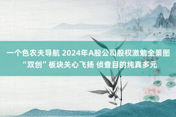 一个色农夫导航 2024年A股公司股权激勉全景图 “双创”板块关心飞扬 侦查目的纯真多元