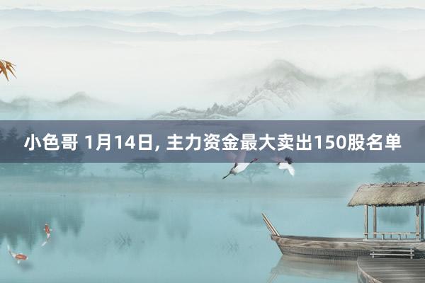 小色哥 1月14日， 主力资金最大卖出150股名单