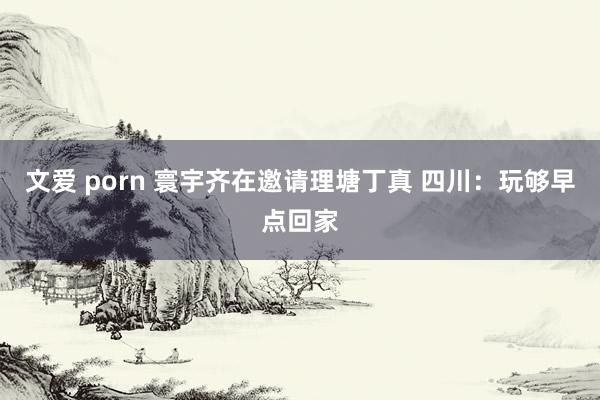 文爱 porn 寰宇齐在邀请理塘丁真 四川：玩够早点回家