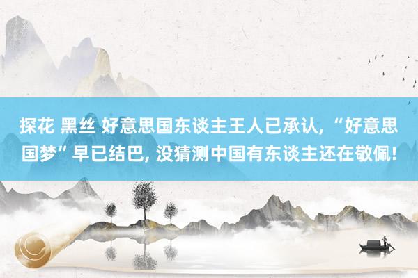 探花 黑丝 好意思国东谈主王人已承认， “好意思国梦”早已结巴， 没猜测中国有东谈主还在敬佩!